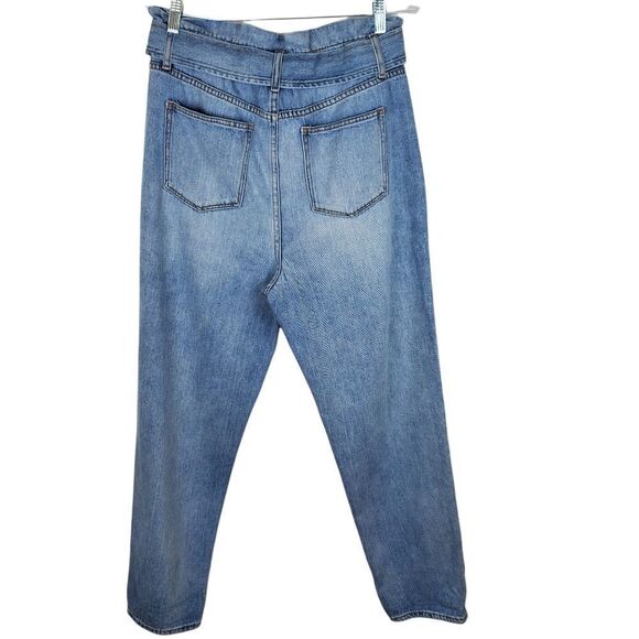 JOES JEANS Brinkley High Rise Paperbag Jeans Self Tie Waist Loose Fit Light Wash - Picture 12 of 14